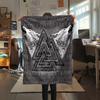 1Pc Viking Pattern Print Flannel Blanket, High quality Comfortable for All Seasons, Home Decor, Warmth and Comfort, Perfect for Christmas Gifts