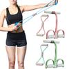 6-Rørs Pedal Ankelstrekker Figur 8 Motstandsbånd Elastisk Yoga Sit-up Trekktau med Håndtak Menn Kvinner Pedaltensjonør Treningsapparat