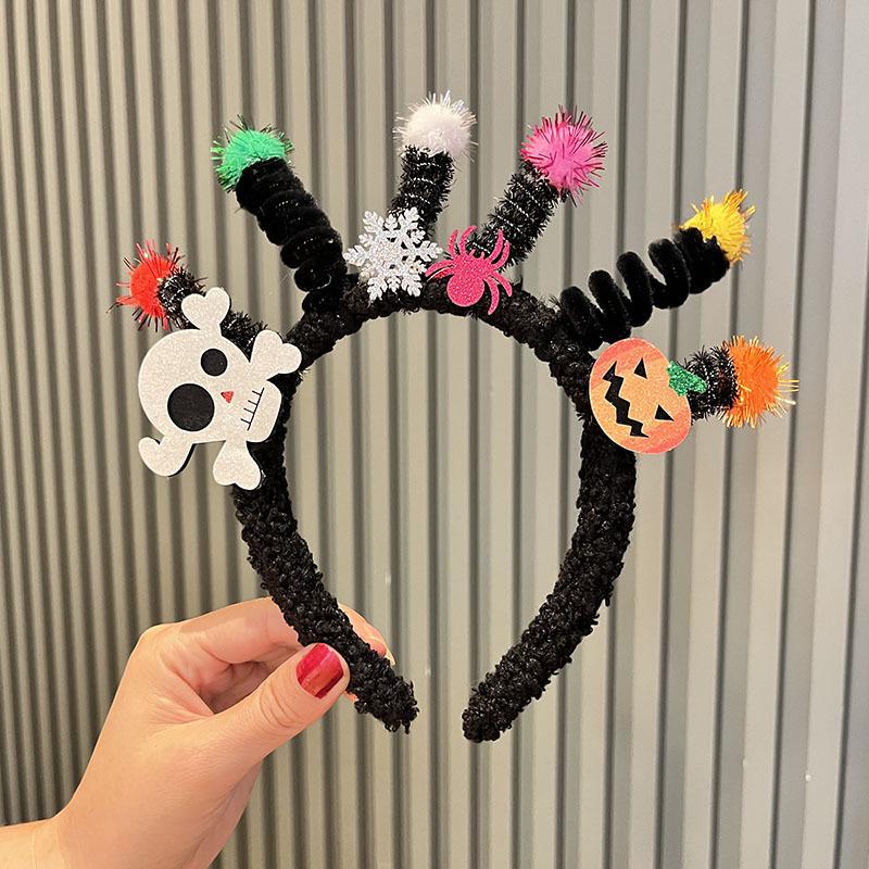 Creative Black Devil Headband: Fun Halloween Hair Accessory for Women