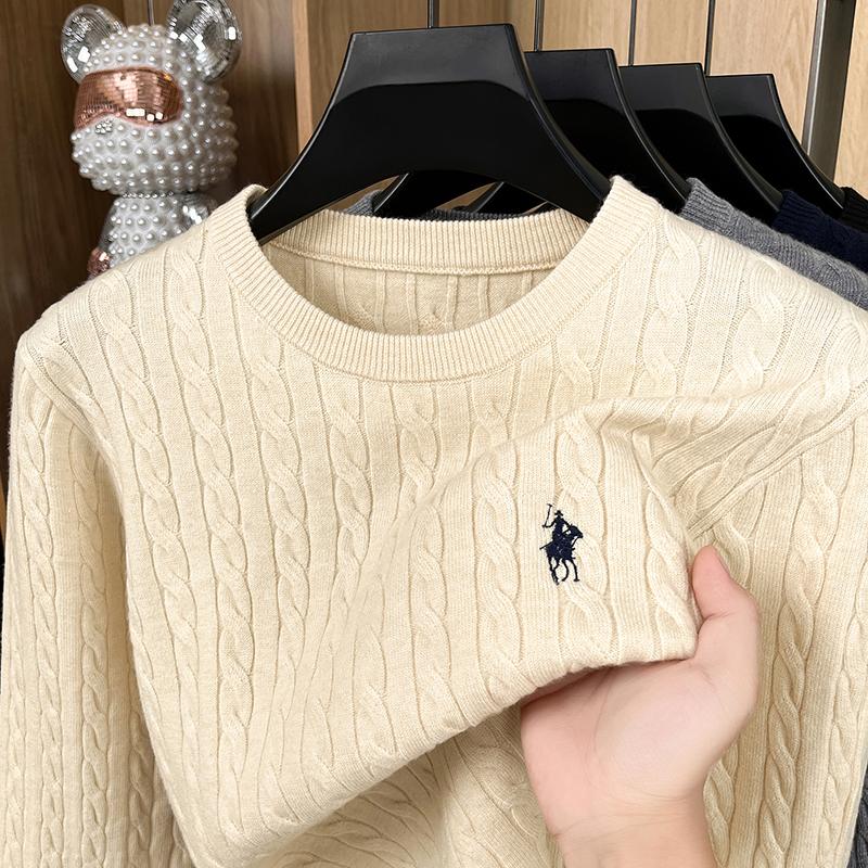 ZYLLO Luxury Pony Embroidery Designer Brand Sweater New Fashion Unique Jacquard Comfort Paul Casual Knitted Round Neck Pullover Unisex