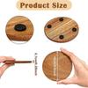 26 Pieces Unfinished Wood Coasters, 4 Inch Round Acacia-Wooden Coasters for Crafts with Non-Slip Silicon Dots