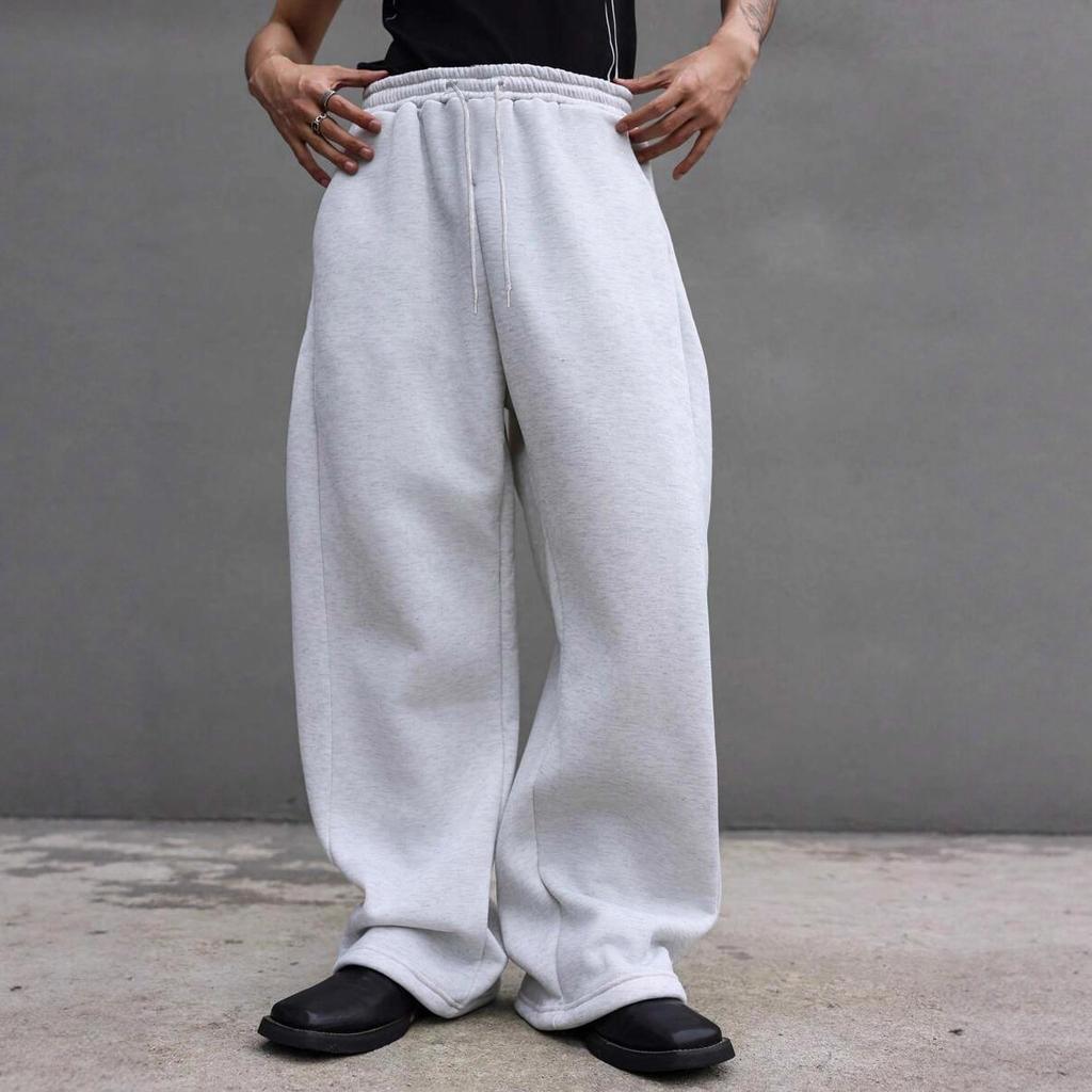 Couple Set Y2K Baggy Joggers Oversized Streetwear Pants Men Women Pure Color Cargo Pants for Running Workout