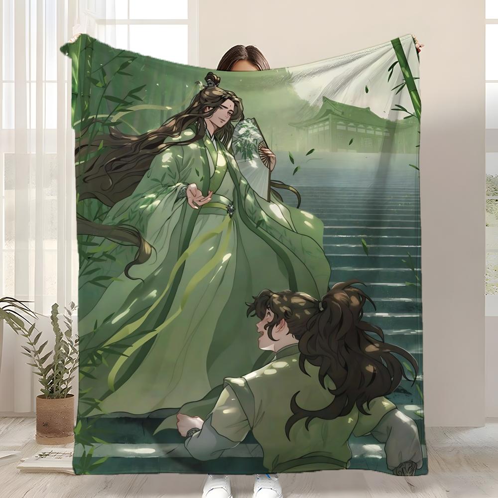 Anime The Scum Villain s Self-Saving System Throw Kid-Friendly Flannel Throw Blanket Soft Warm Anti-Static Washable All Season 75x90cm