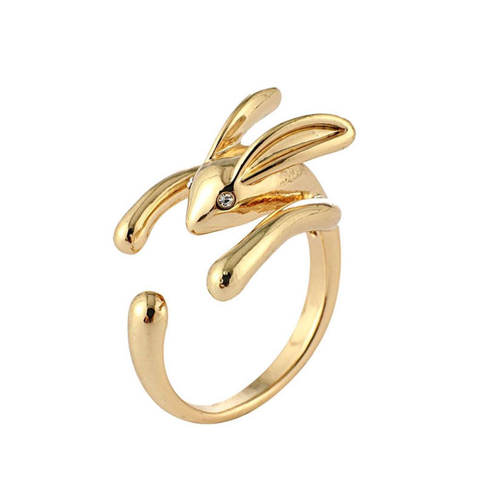 Anello da dito aperto con motivo animale unico ed elegante da donna Anello da dito delicato con diamante
