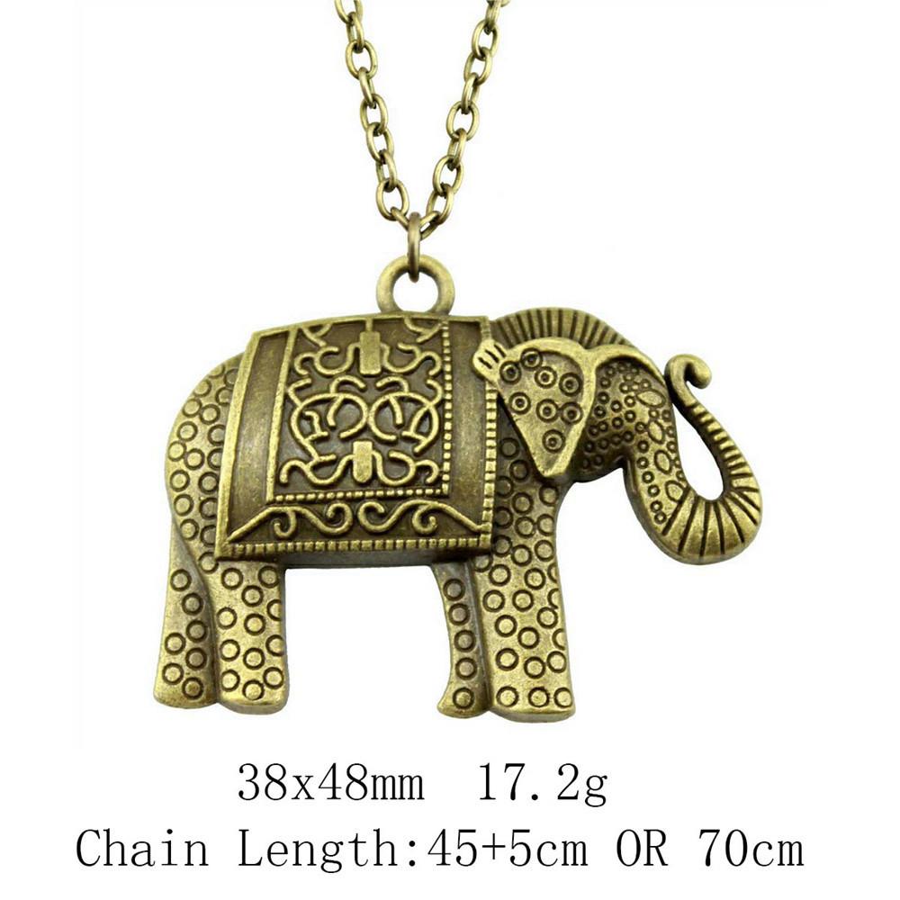 Cadouri pentru femei Noutăți în coliere Colier cu lanț lung cu elefant de 45 cm sau 70 cm Lucruri ieftine