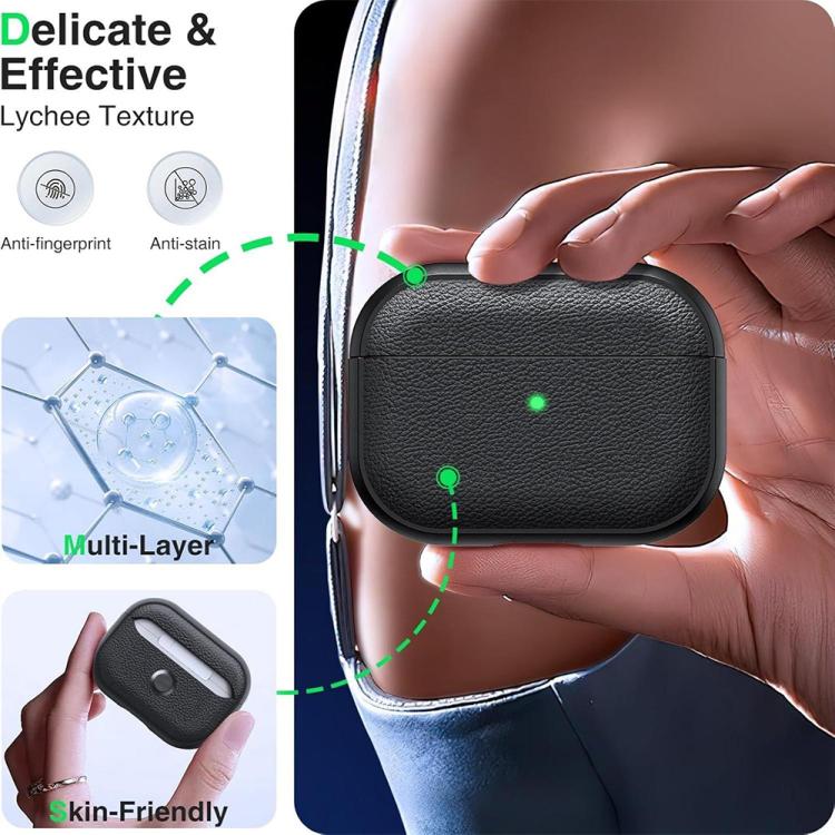 XDcase Lychee Texture TPU Earbuds Case with Buckle