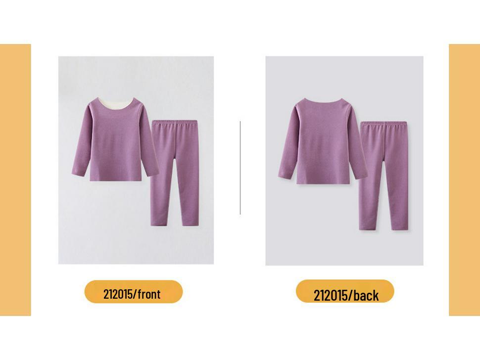 2025 Dětská zimně-podzimní vyhřívaná sametová pyžama - Teplé spodní prádlo pro chlapce a dívky