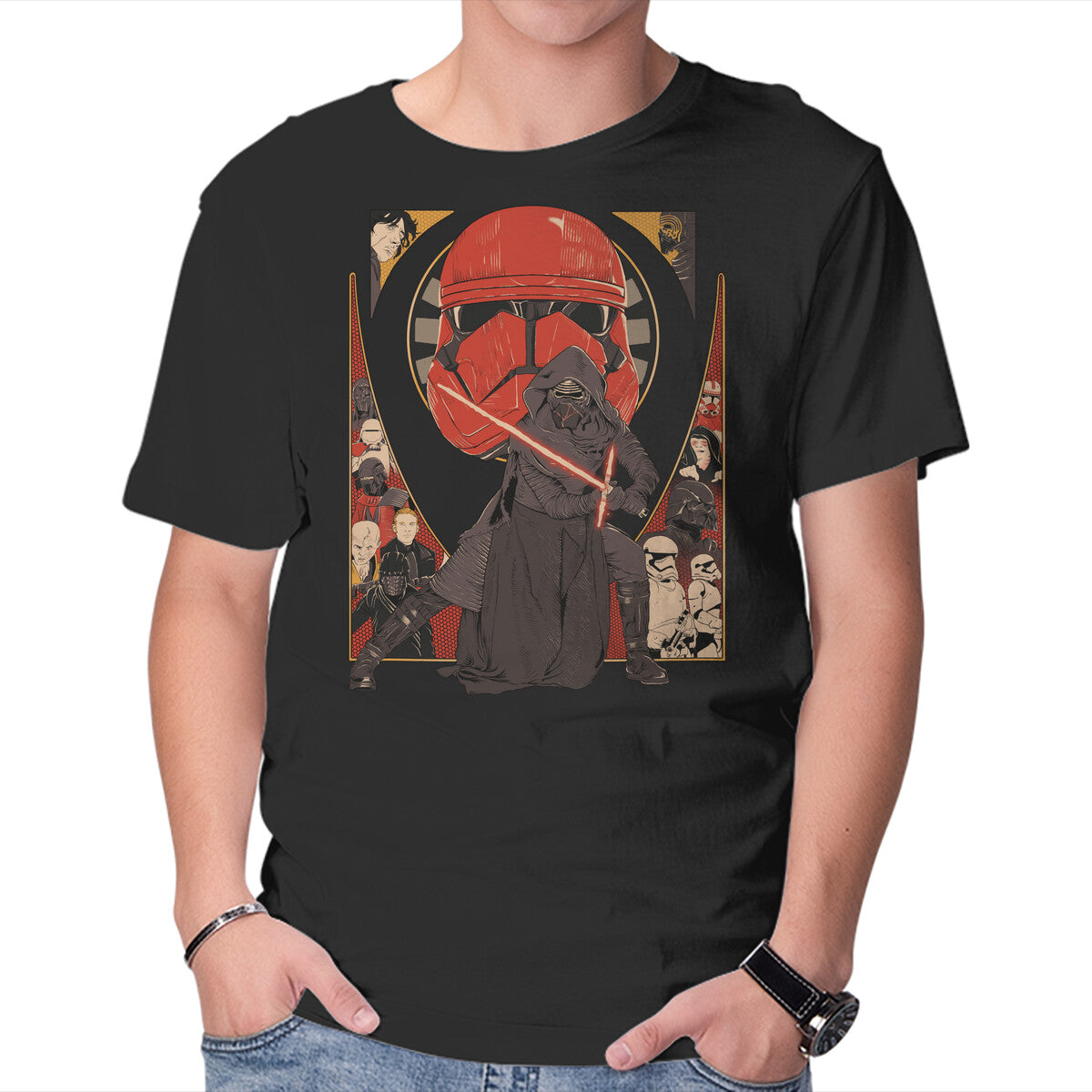 Unisex Crew Neck T-Shirt First Order Graphic Short Sleeve Casual Tee L