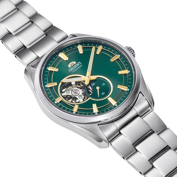 Orient Men's RN-AR0008E (Contemporary Semi-Skeleton Men's Metal) Round Watch Silver Stainless Steel
