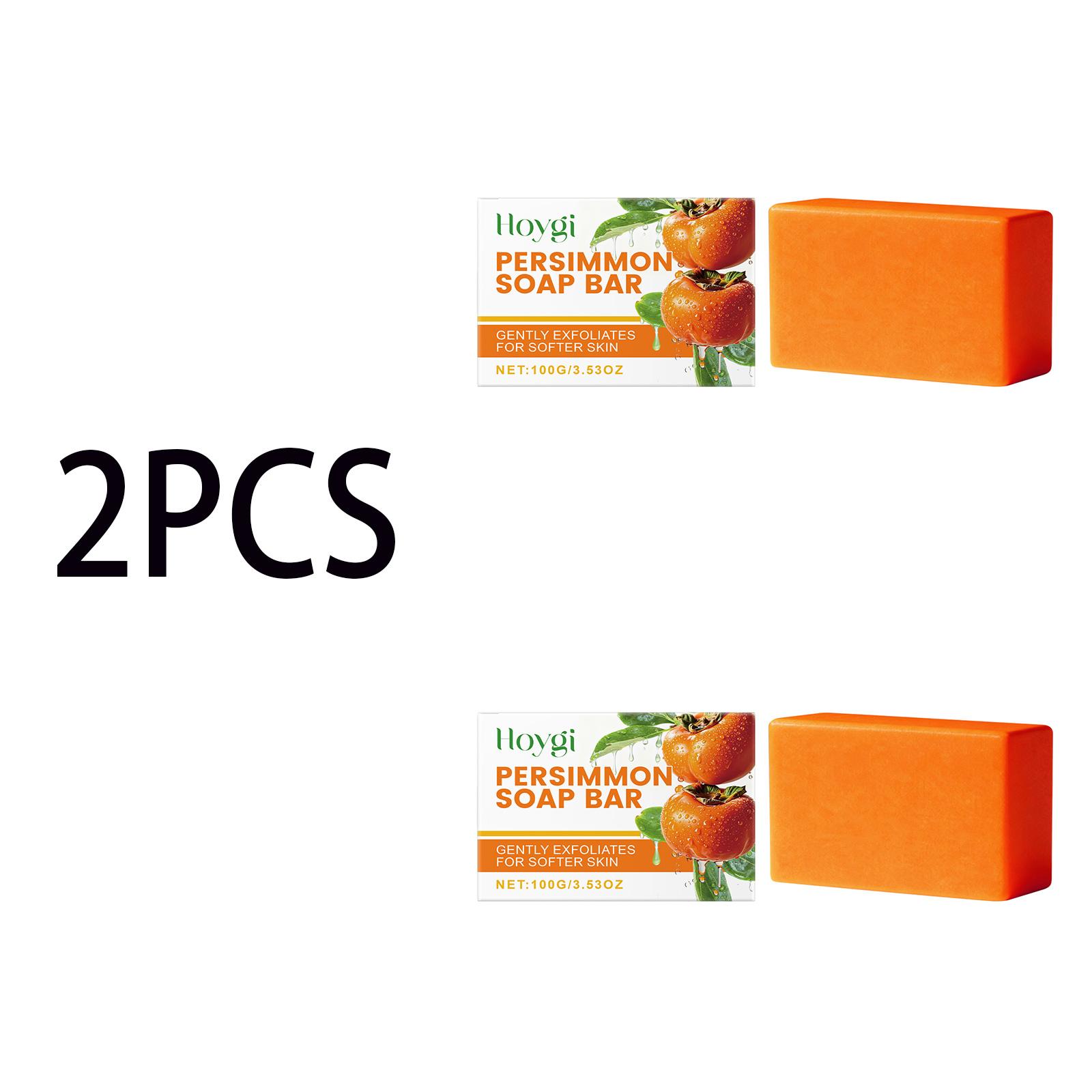 

Увлажняющее мыло для ванны Hoygi Persimmon мягко очищает и увлажняет кожу, увлажняет и увлажняет ежедневное мыло для ванны для тела 100gx2