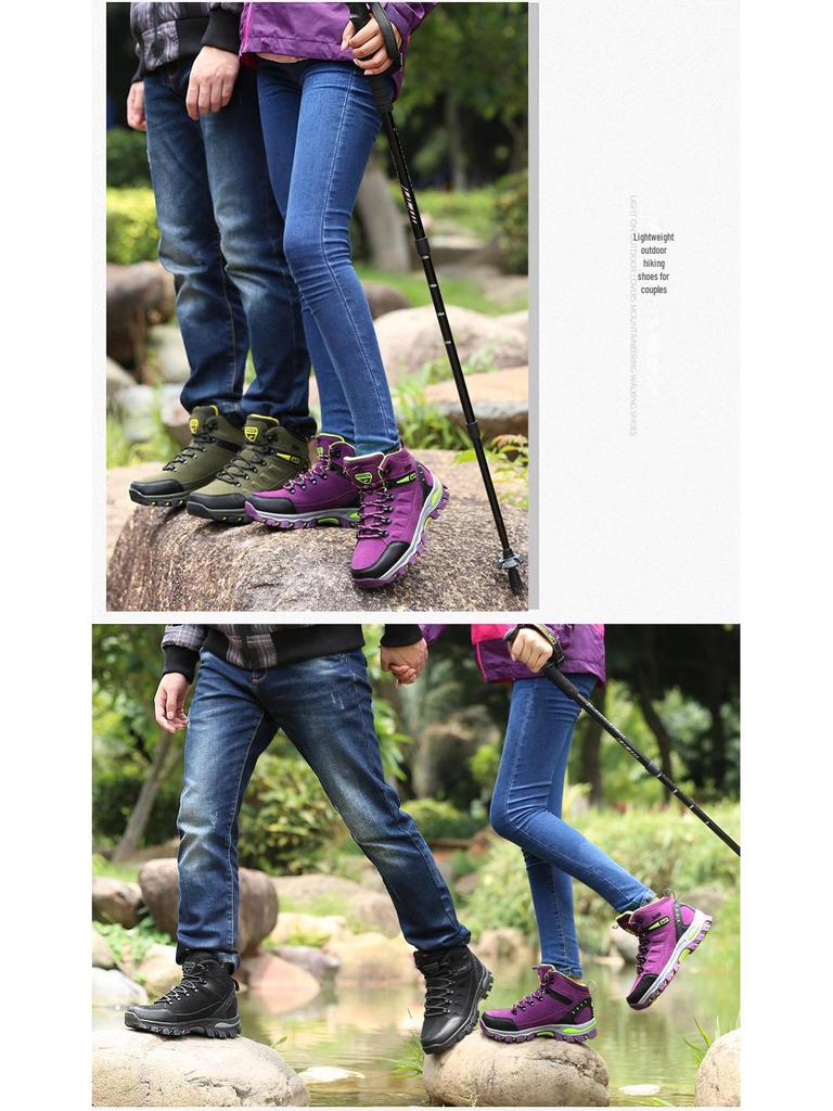 Unisex High-Top Hiking Shoes for Autumn and Winter, Large Size, Fashionable Work Shoes, Outdoor Sports.