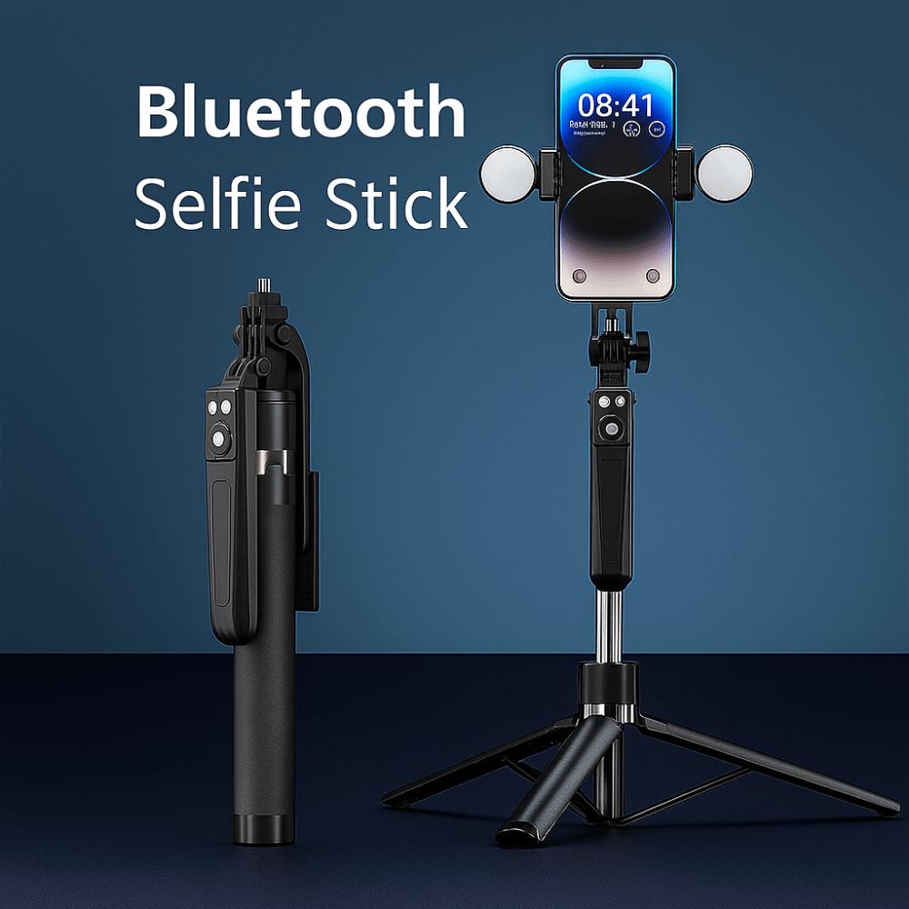 1.7m Telescopic Selfie Stick With LED Lamp Selfie Stick Stand Bluetooth Selfie Stick  Travel