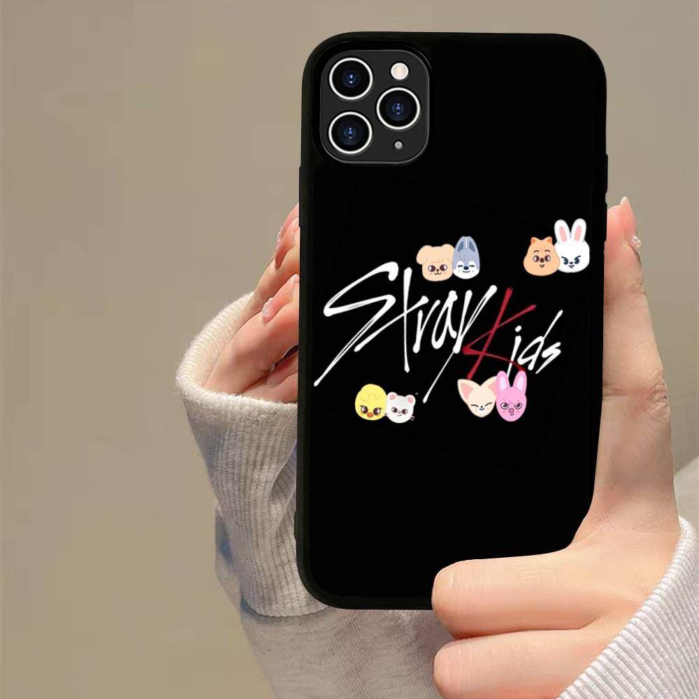 1PC Fashion Kpop S-Stray-Kids Phone Case For iPhone 17 16 15 14 13 Plus 12 11 Pro Max PC+TPU Cases Back Cover