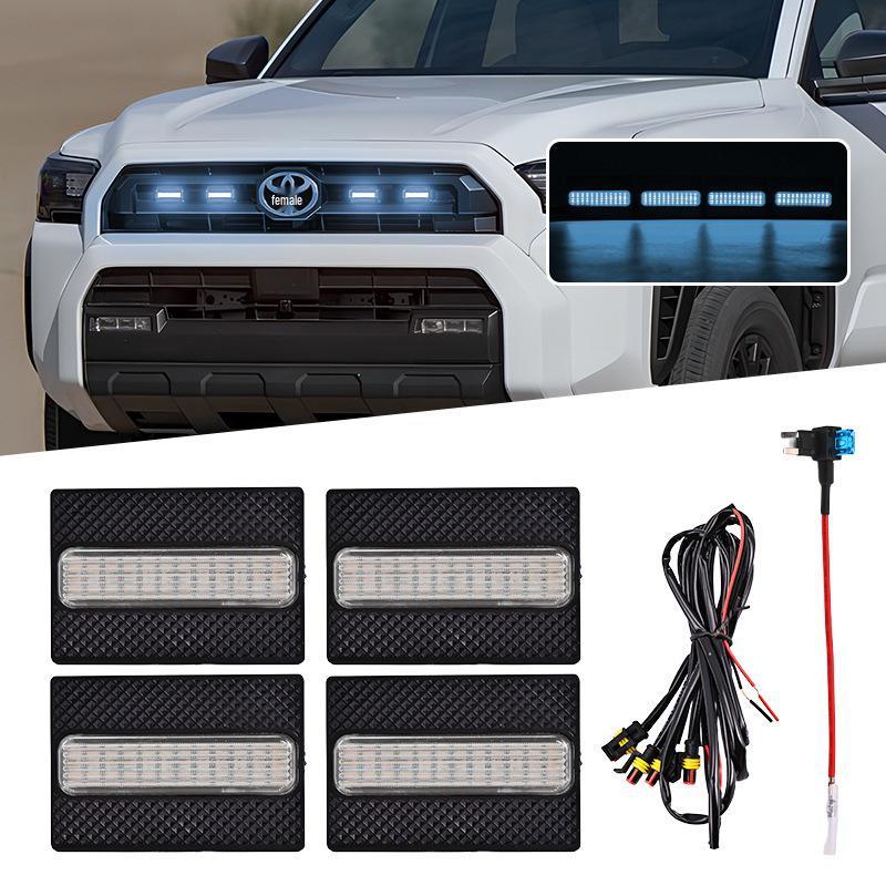 LED Daytime Running Lights for 25 Toyota 4Runner Models - TRD SR5 Grille, Small Yellow