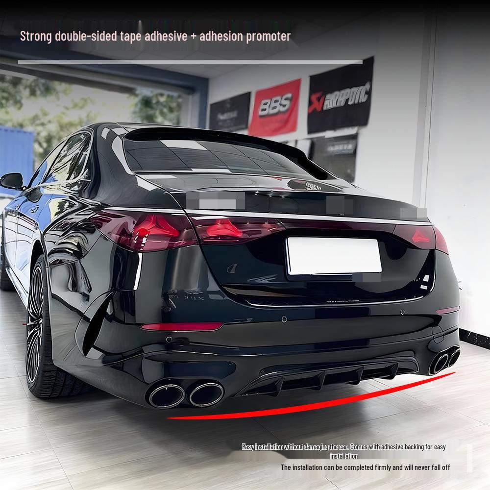 Compatible with 2024+ Mercedes-Benz E-Class W214: E53 Rear Diffuser & Exhaust Tips for Four-Door Sports Upgrade.