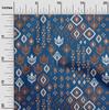 oneOone Cotton Flex Fabric Block & Geometric Ikat Print Fabric By The Yard 40 Inch
