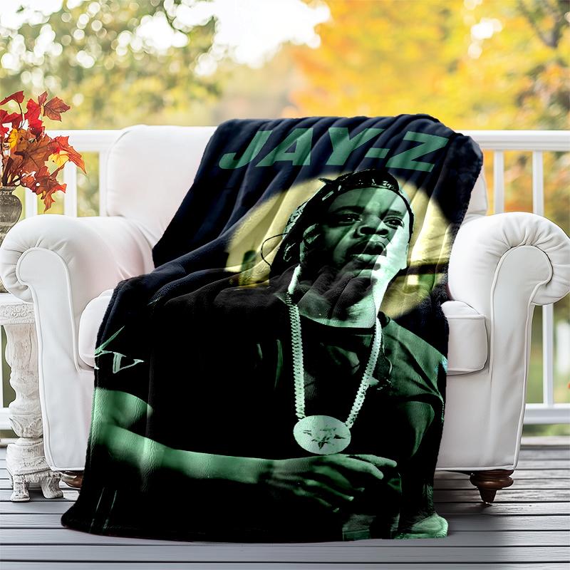 Jay-Z Flannel Blanket Soft All-Season Throw, Design for Camping, Car Travel, Hiking Sofa, Bed, Office Perfect Gift for Parties