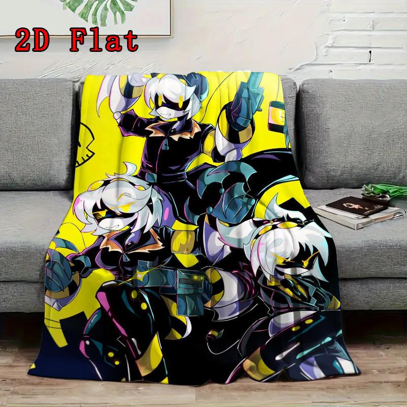 Murder Drones 2D Flat Pattern Flannel Blanket High Quality All Seasons Warmth and Comfort Perfect for Christmas Gifts.MMT0918388