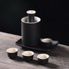 Ceramic Wine Set, Warm Wine Jug With Plate, Japanese-Style Baijiu Dispenser, Spirit Shot Glass
