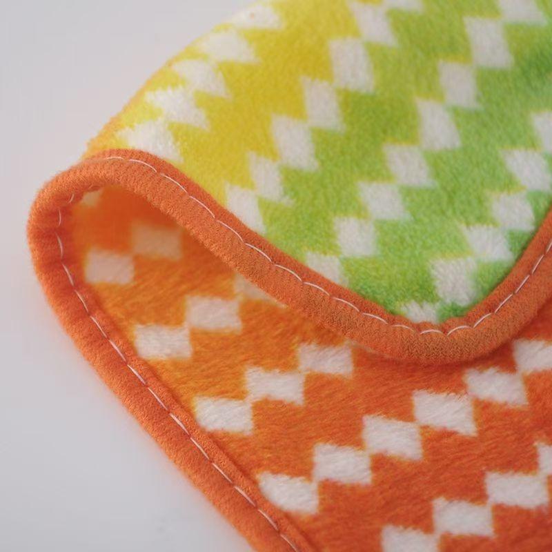 Rainbow Dishcloth Colorful Dishcloth Household Lazy Absorbent Kitchen Non-shedding Home Cleaning Scouring Pad