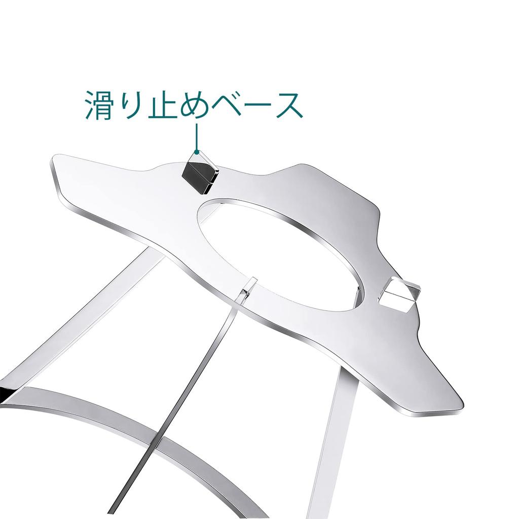 Cnuben Coffee Dripper [V60 Design] Snap-on Stainless Steel Filter, Double-Layer Paperless Filter, V60, 1-2 Cups