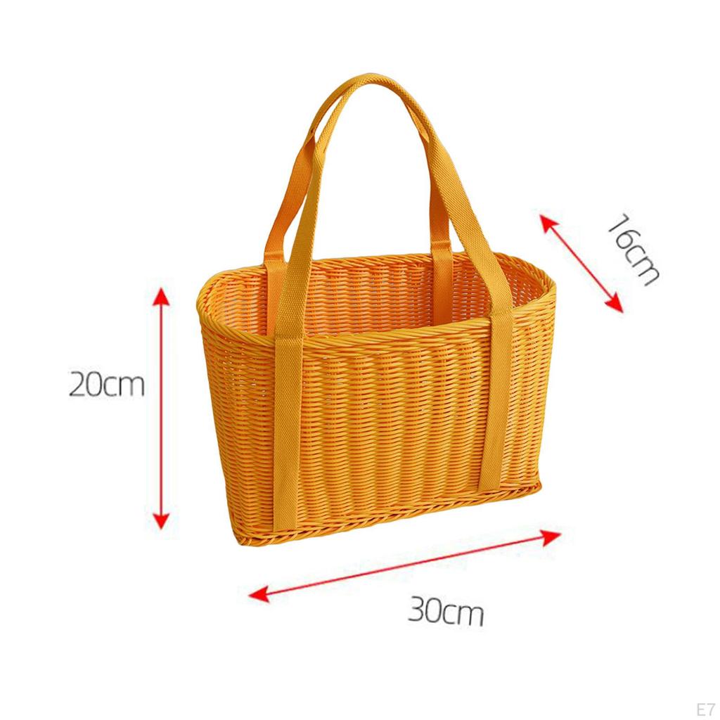 Hand Woven Basket Vegetable Storage Portable Multipurpose Handwoven Nesting Bin