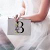 26 Lettere dell'Alfabeto Inglese Sposa Sacchetti Cosmetici con Zip Lettere Fiori Organizzatore Custodia Trucco da Viaggio per Donna Articoli da Toeletta Regali per Donna