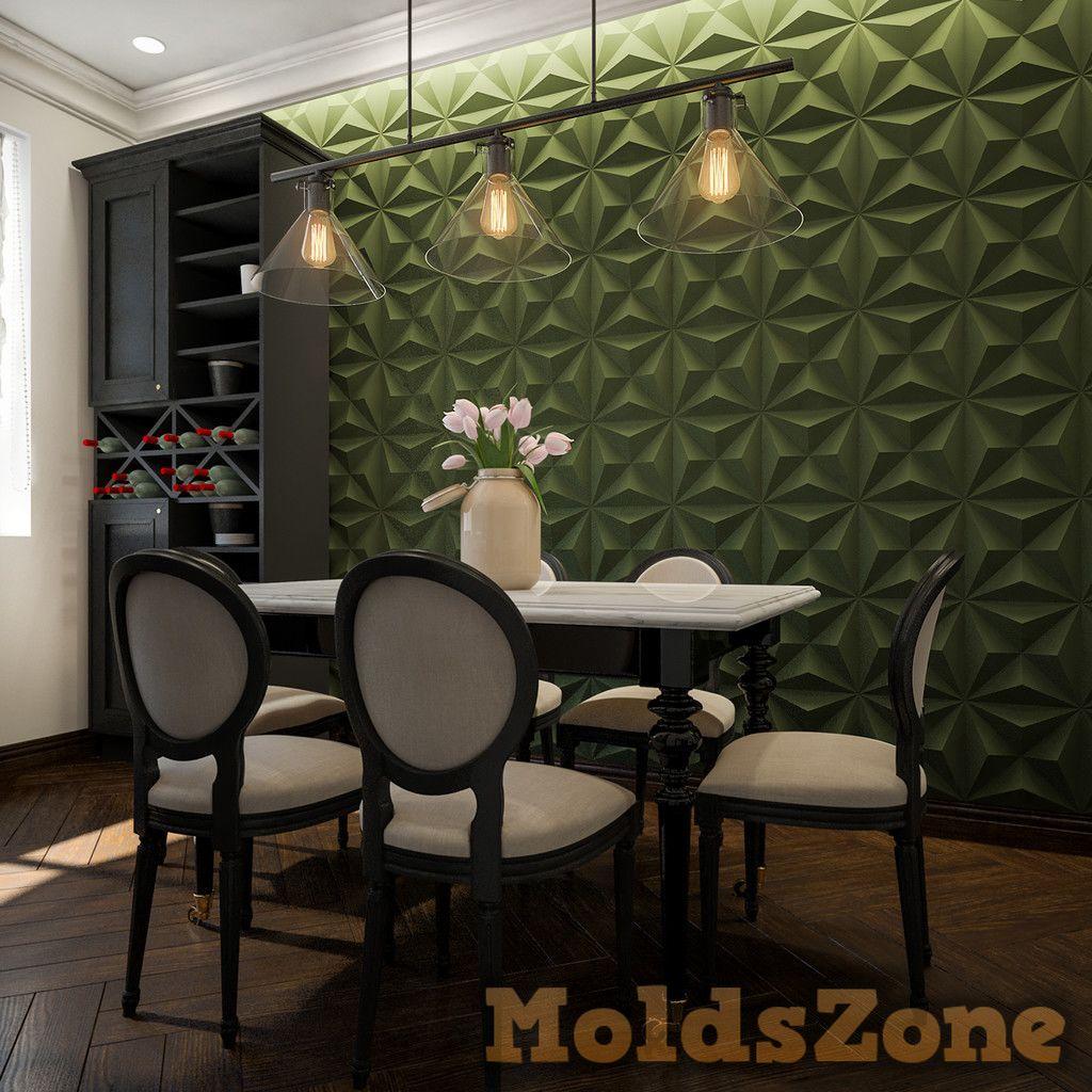 3D Wall Panel Mold for Gypsum, Plaster or Concrete Tile for Decorative Wall Panels 'Kalians'