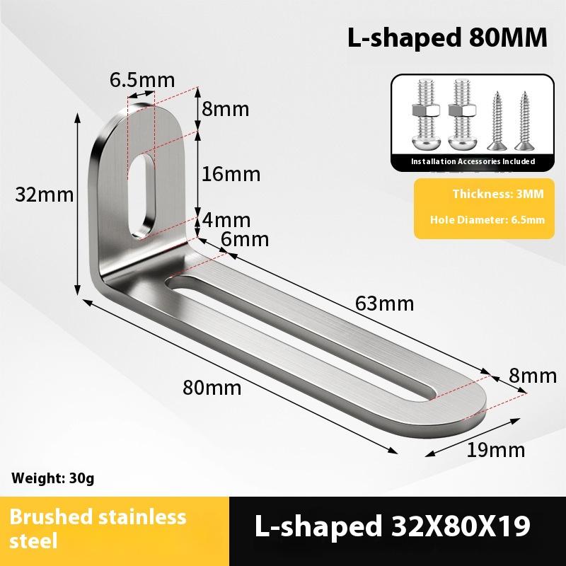 2 Stück Edelstahl Verstellbarer 90-Grad-Winkel L-Form, Eckwinkel, Mehrere Größen Geeignet für Schränke Möbel