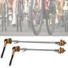 A Pair 6061 Aluminium Alloy TC4T Titanium Alloy Bike Quick Release Lever Front Rear Wheel Skewer SetGolden