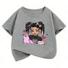 Streetwear Hip Hop Sweet Love Girl T-Shirt Printed Girls' Summer T Shirt Clothes Short Sleeve Tops Cute Girls Clothing