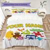 Custom Name Babblarna Pattern Bedding Uilt Set Uilt Cover Pillowcase Home Decoration Birthday Gift (1*duvet Cover+2*pillowcase Without Core)