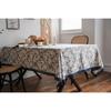 KUIYN Tablecloth, Nordic Table Mat, Dining Table Cover, Made of Natural Cotton and Linen Materials, Easy To Clean, Mildew Resistant, Thick, Durable, P