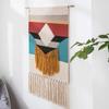 Indian Hand-woven Homestay Fringed Tapestry Decoration Nordic Meter Box Hanging Fabric Background Cloth Bedroom Hanging Cloth