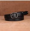 Women's Premium Cowhide Leather Belt with Pin Buckle - Handmade & Soft