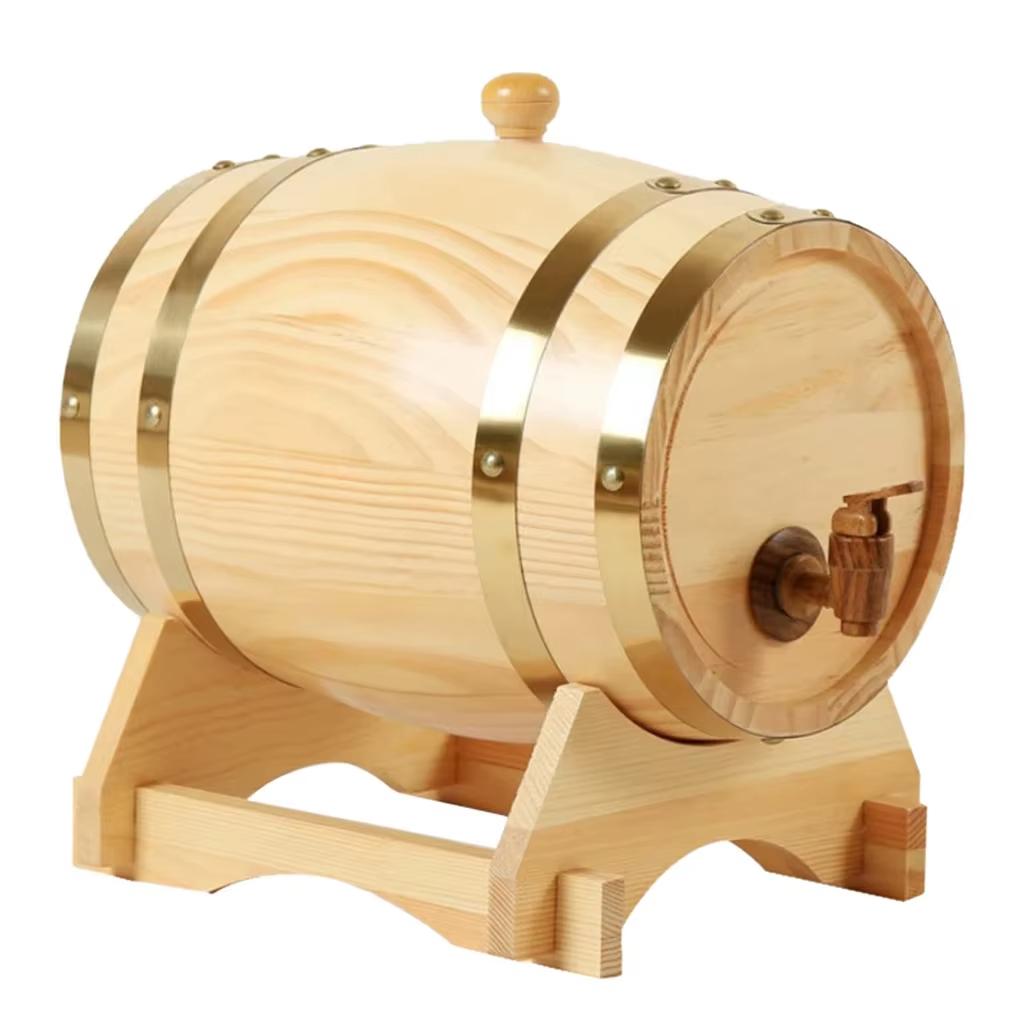 1.5L/3L Red Wine Barrel Vintage Whiskey Barrel Portable Wine Storage Container Home Decor Bar Tools Accessories