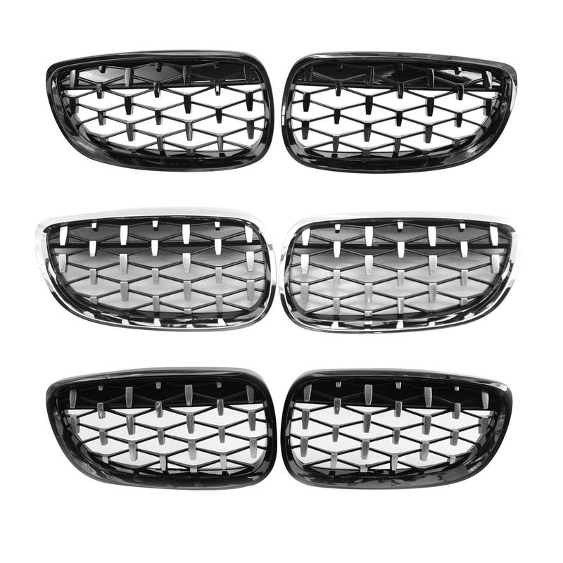 2Pcs Car Front Hood Kidney Grille Grill 51137157277 for BMW E92 E93