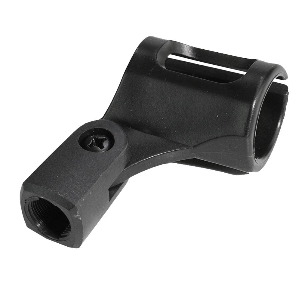 Black Microphone Clip Holder Flexible for Stand Condenser Mic Parts