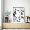 1pc Traditional Chinese Feng S-Shui Plum Orchid Bamboo Landscape Self-adhesive Art Poster Waterproof Paper Sticker Wall Decor