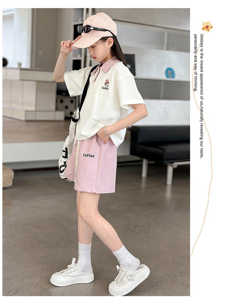 Girls' Academy Style Polo & Shorts Two-Piece Set
