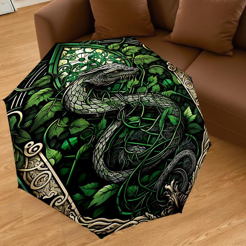 1PC Warner Serpent Vines Umbrella-8-Rib Reinforced, Automatic Open, Lightweight & Durable-A37