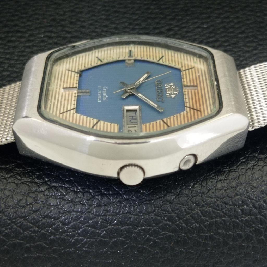 JAPAN VINTAGE ORIENT CRYSTAL AUTOMATIC 46941 MENS ORIGINAL DIAL WATCH a703448-1