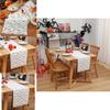 Black Eye Ghost Embroidered Doublesided Table Runner For Party Decor And Event Displays