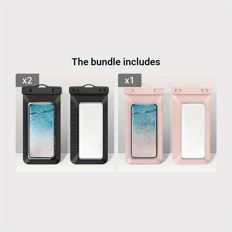 1pc Extra-Large Waterproof Phone Pouch Touch Screen Compatible Floating Dry Bag for Swimming,Snorkeling,Take Photos Underwater