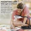 5X 10X Magnifier with 40 LED Lights, High Vision Illuminated Magnifier Lamp, Desk Lamp for Reading and Closing Work