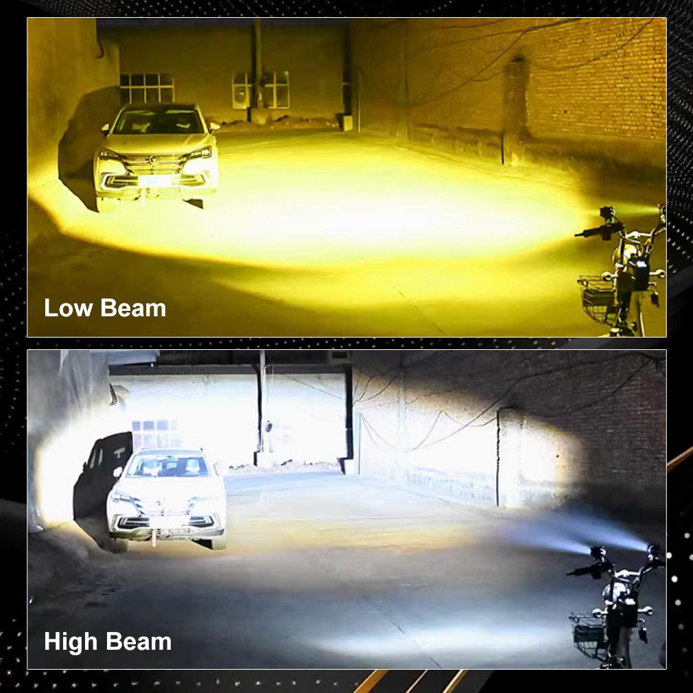 1pc/2Pcs 3inch LED Driving Light Dual Color LED Motorcycle Sportlight Auxiliary Lamp Owl for Truck Offroad 12V 24V