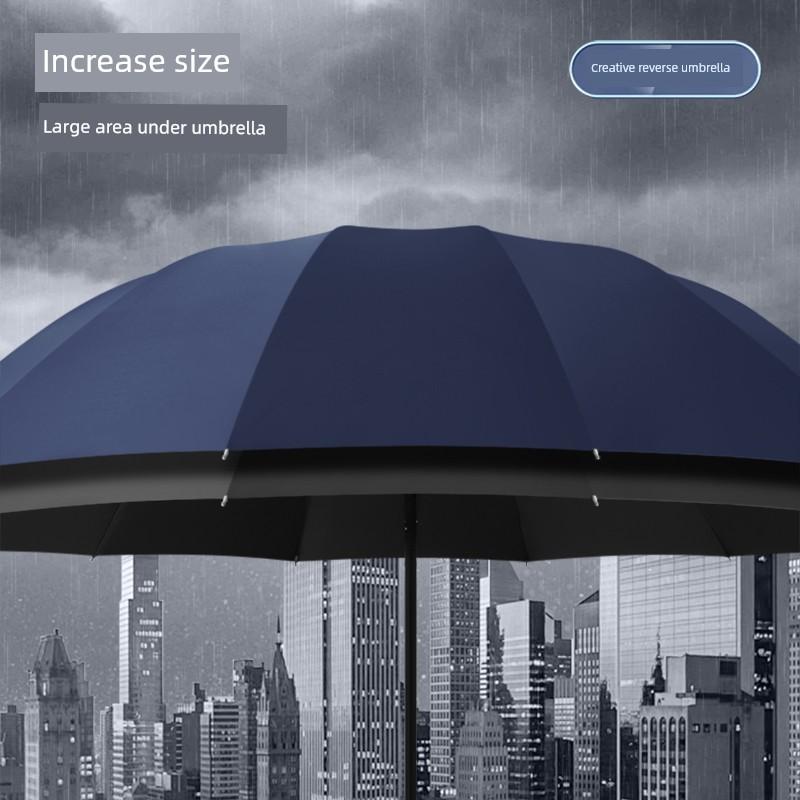 Extra-Large Foldable Rain Umbrella for Home Use, Enlarged, Thickened, Reinforced, Suitable for Three People, Dual-Use for Sun and Rain, Sun