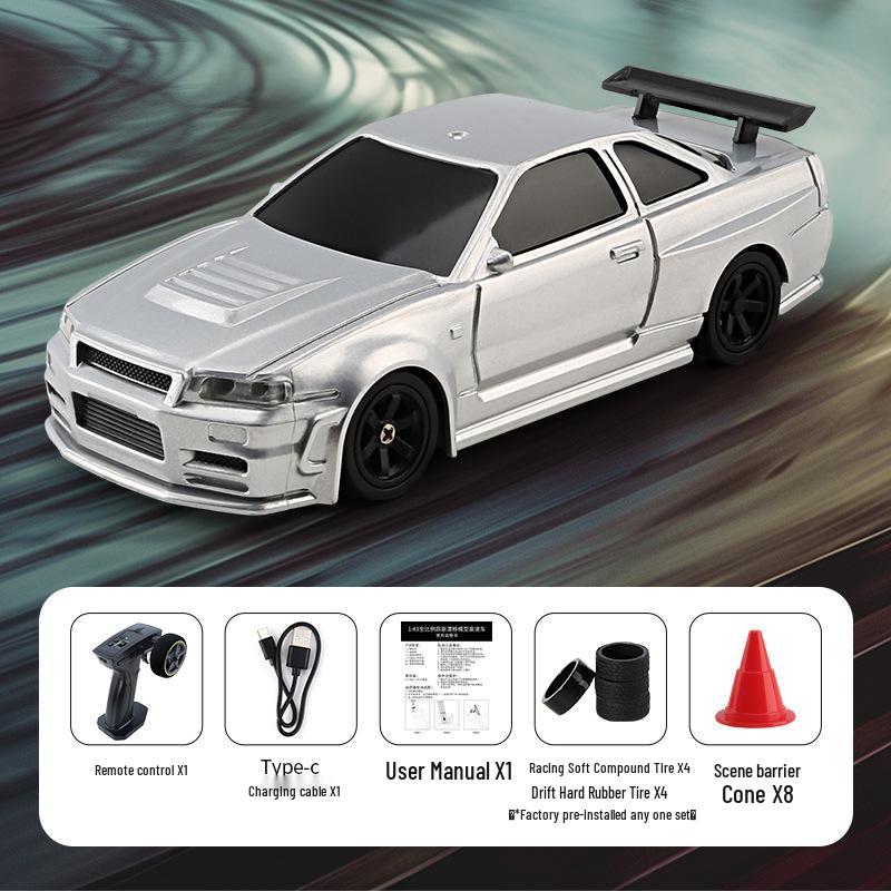 1:43 Scale Drift RC Car - Four-Wheel Drive, Indoor Mini Toy for Kids