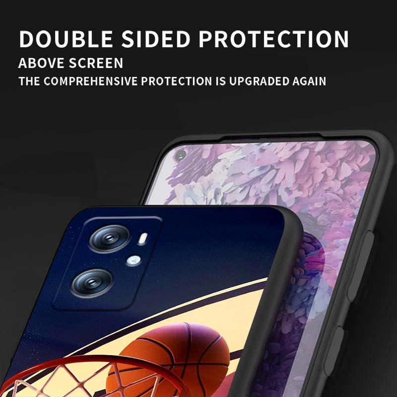 Sports Basketball Cool For OPPO Reno 5 6 7 A96 A40 A58 Realme GT A74 A78 Neo2 A74 A78 Find X5 X3 X7 X8 Black Phone Case