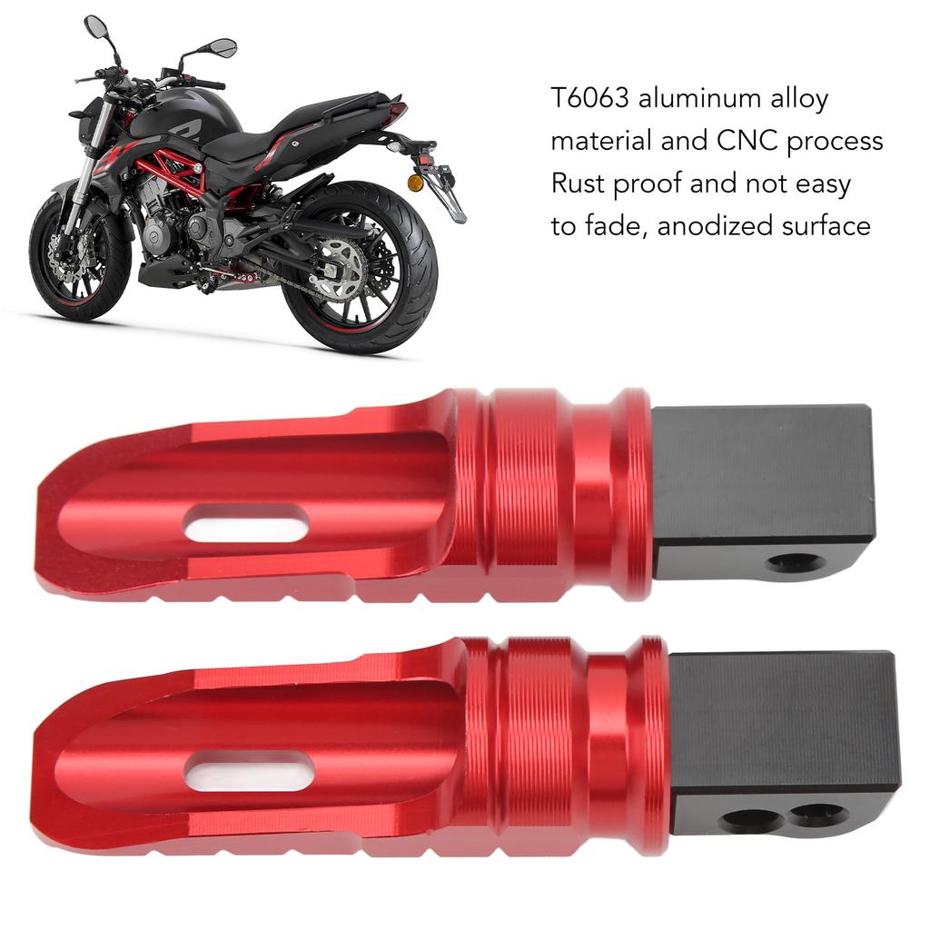 1 Pair Motorcycle Rear Foot Pegs CNC Process T6063 Aluminum Alloy Replacement For     252R 2021‑2022